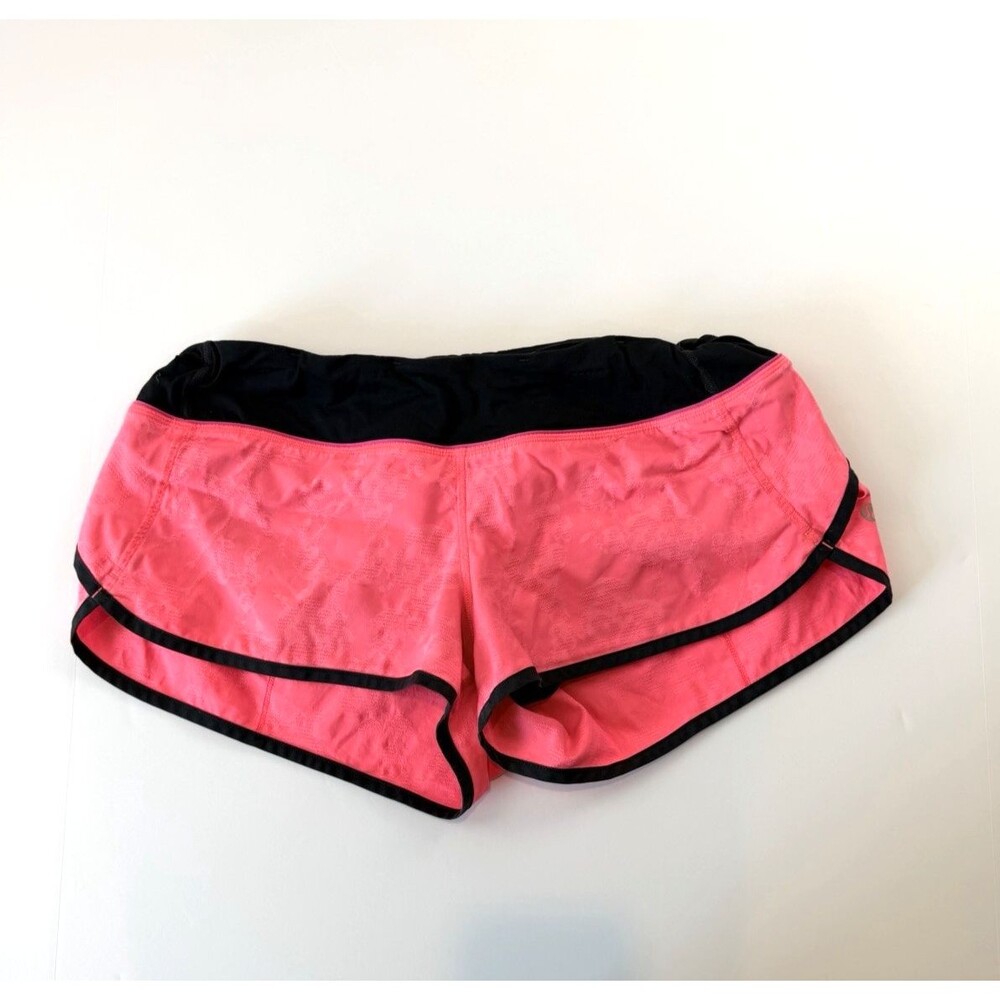 Lululemon Speed Shorts Pink Black Size 10